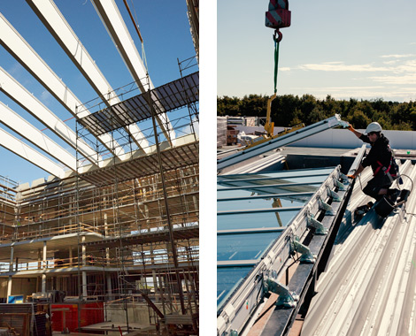 VELUX Atrium Longlight 5-25°. DSV Headquarters, Denmark. 420 modular skylights